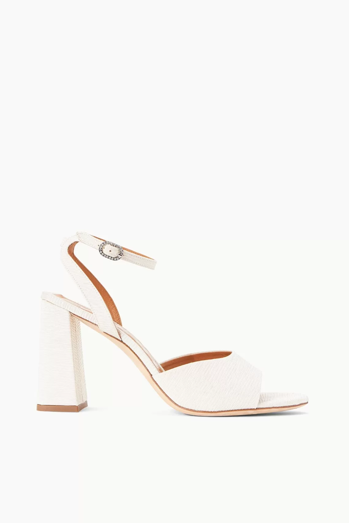 BRIDE STAUD Bridal Accessories- SOLANGE HEEL GROSGRAIN WHITE