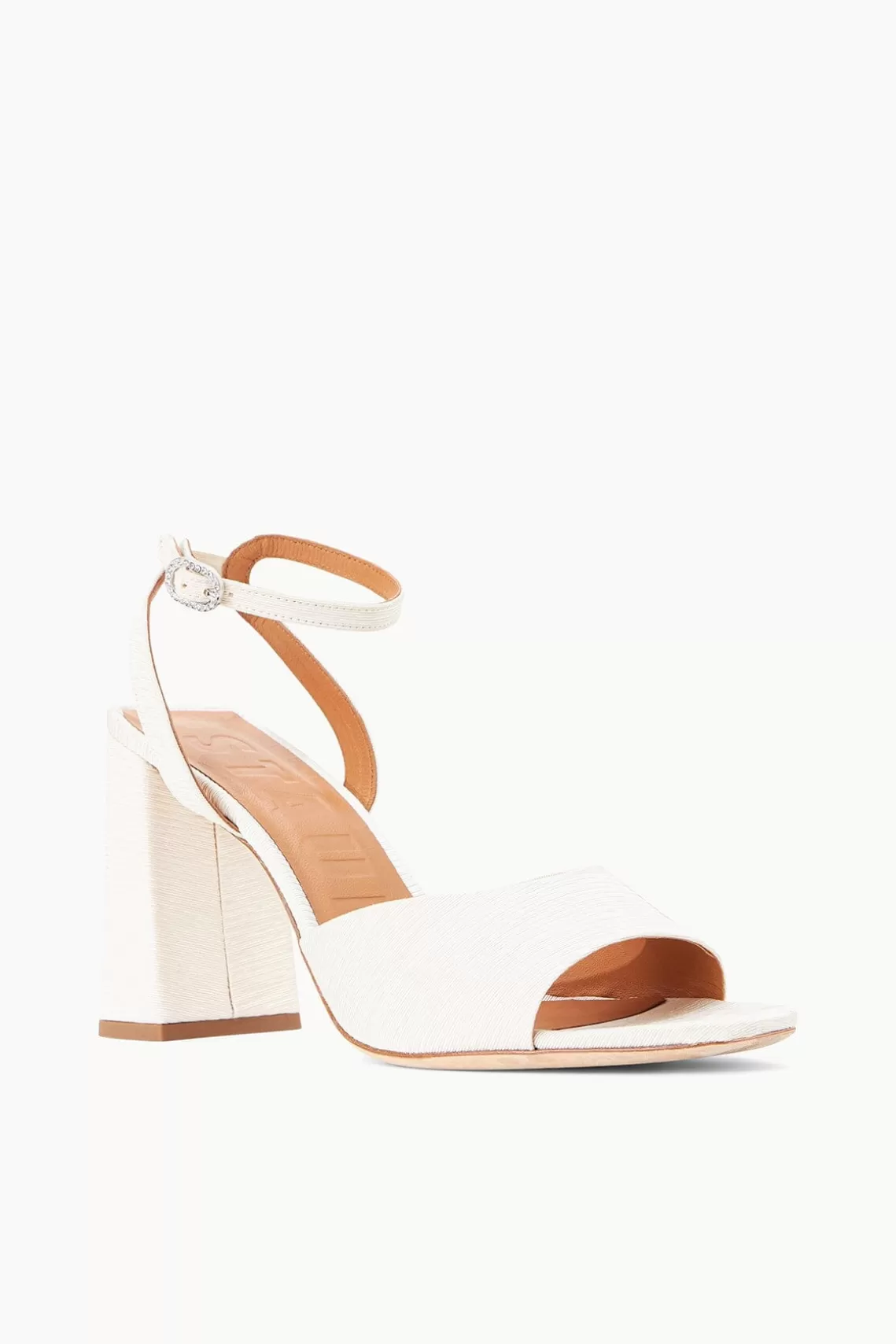 BRIDE STAUD Bridal Accessories- SOLANGE HEEL GROSGRAIN WHITE