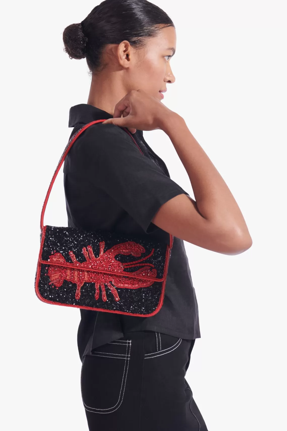 HANDBAGS STAUD - TOMMY BEADED BAG LOBSTER