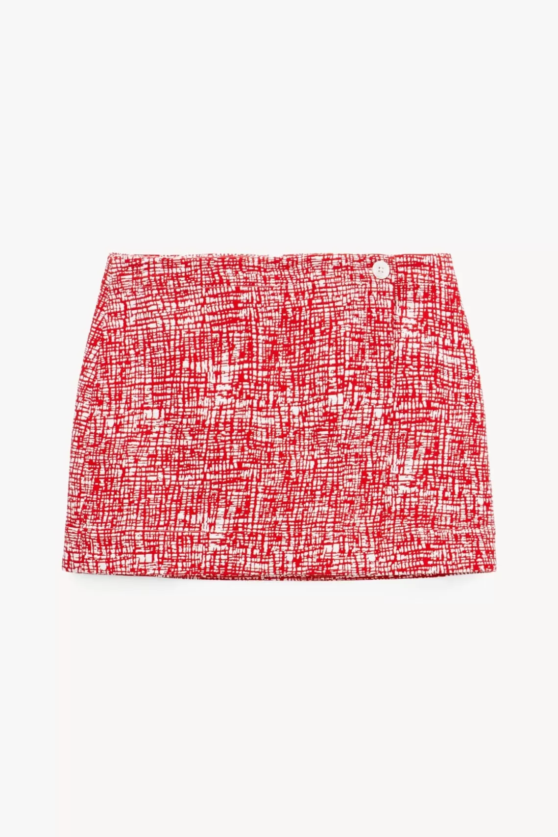 CLOTHING STAUD - TOUR SKIRT PAPAYA CROSSHATCH