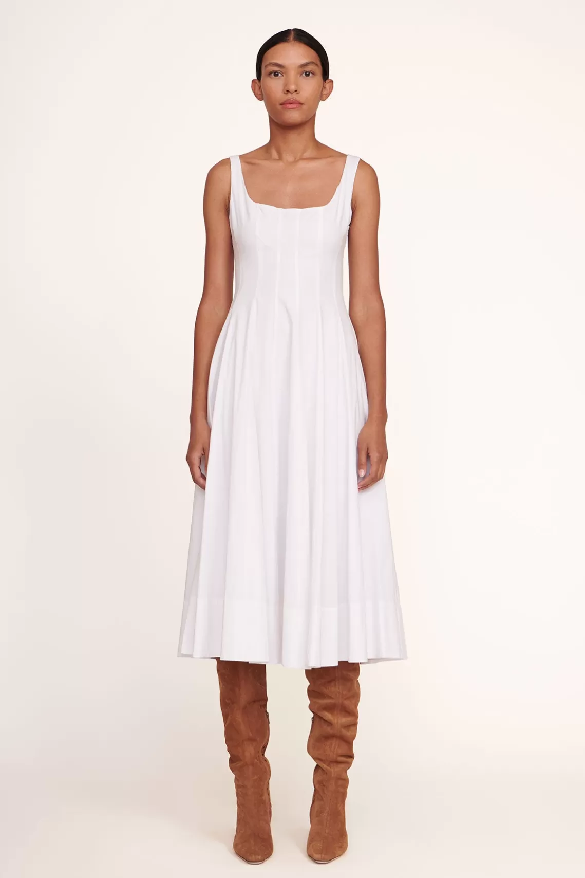 CLOTHING STAUD - WELLS DRESS WHITE