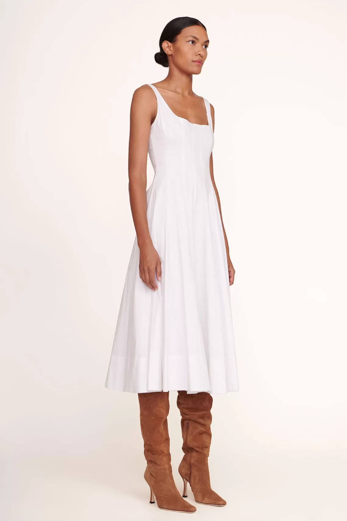 CLOTHING STAUD - WELLS DRESS WHITE