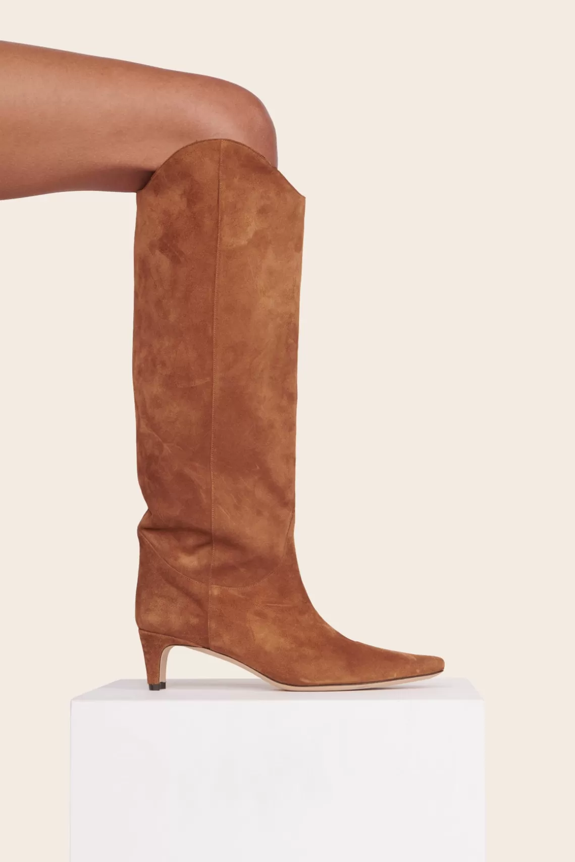 SHOES STAUD - WESTERN WALLY BOOT TAN SUEDE