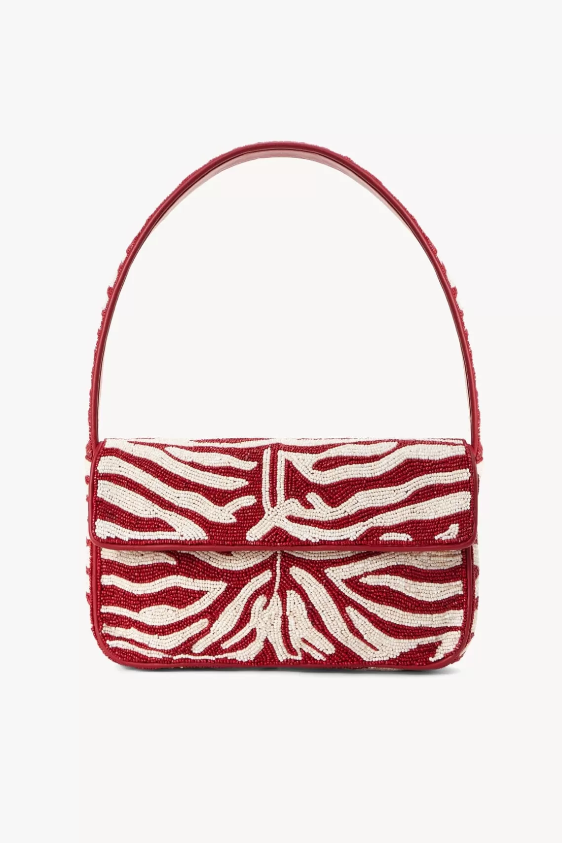 HANDBAGS STAUD -TOMMY BEADED BAG - SCARLET WHITE