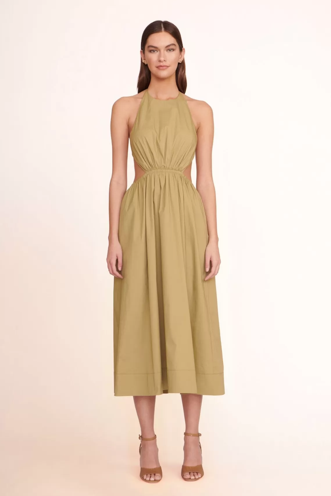 CLOTHING STAUD -VANESSA DRESS - KHAKI