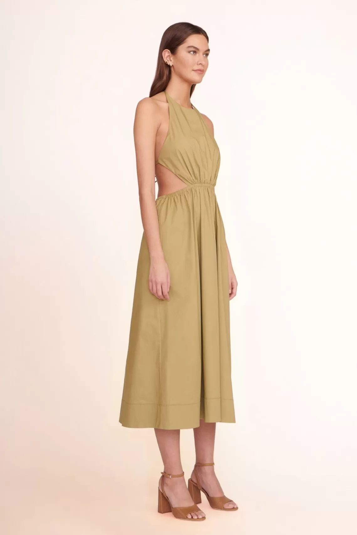 CLOTHING STAUD -VANESSA DRESS - KHAKI